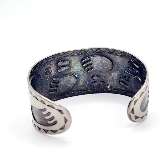 Vintage Bell Trading Post Bear and Dear Tracks Cuff Bracelet - Picture 6 of 7